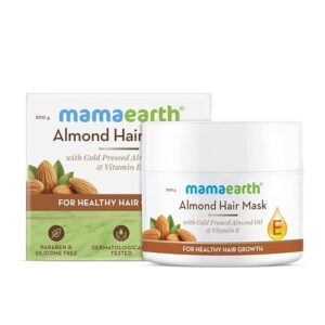 Mamaearth Almond Hair Mask for Smoothening Hair for Men and Women – Cold Pressed Almond Oil and Vitamin “E” – Healthy Hair Growth